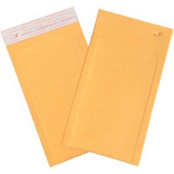 Box Packaging Self Seal Bubble Mailers w/ Tear Strip, #0, 6"W x 10"L, Golden Kraft, 250/Pack B853SSTT